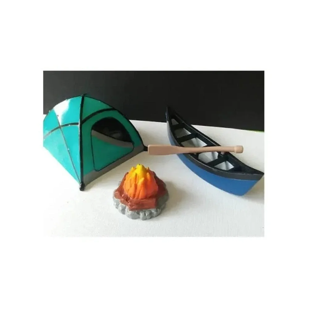 NWT Field & Stream Camping ICX-332C Bakery Crafts Sealed Cake Topper Set Tent